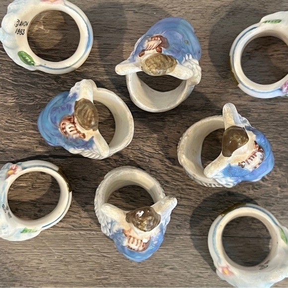 Vintage 1983 Avon Love Birds Doves and Angels Candle Huggers/Napkin Holder - Picture 14 of 14